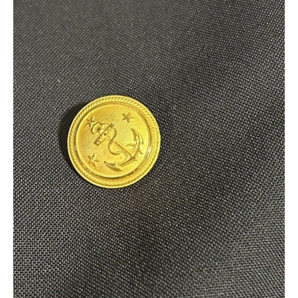 Vtg Burberry's Double Breasted Blazer Navy Blue Sport Coat Gold Buttons 42L - Picture 14 of 14